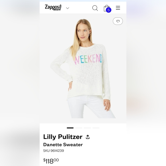 Lilly Pulitzer "SUNNY" Danette Sweater - RETIRED LIGHT SUMMER SWEATER - Picture 9 of 9